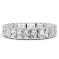 2.90 ctw Lab Grown Radiant Eternity Band 14K White Gold