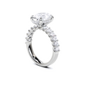 3.30ctw Oval Lab Grown Diamond Halo Ring