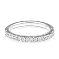 14K White Gold Lab Diamond Milgrain Band .34ctw
