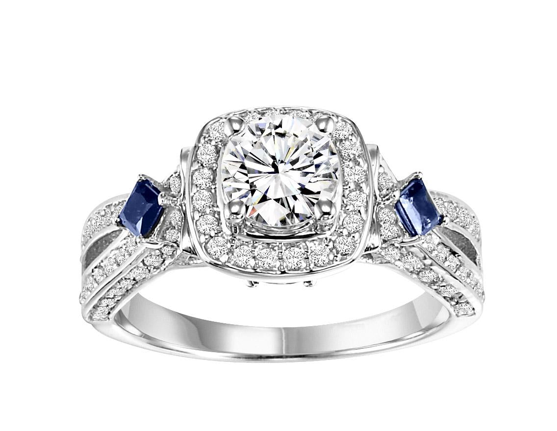 3/4 Carat TW Sapphire & Diamond Engagement Setting
