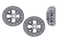 1/4 CTW Antique Beaded Earring Jackets