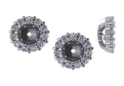 0.44 CTW Diamond Earring Jackets