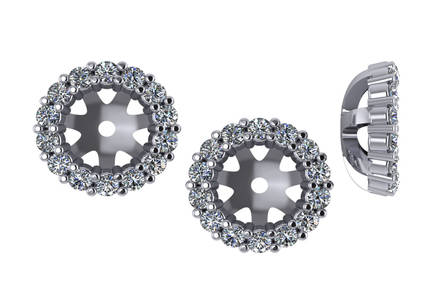 3/8 CTW Diamond Earring Jackets