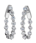 18KW  Diamond Hoop Earrings