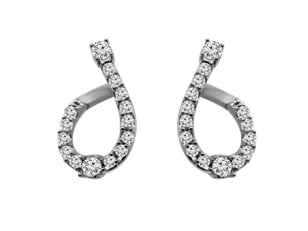 Pear Shape Diamond Hoop Earrings