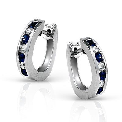 Simon G Channel Set Sapphire & Diamond Loops