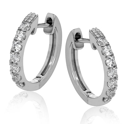 Simon G .33 CTW Bead Set Loop Earrings