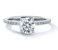 4-Prong Thin French Pave Set Embrace Engagement Ring