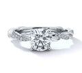 14K White Gold Pave' Rope Engagment Ring