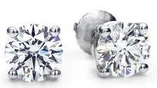 1.50 CTW  Lab Grown Diamond Studs EF VS