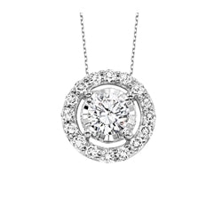 14K White Gold 1/7 Carat TruReflections Diamond Pendant