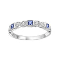 Sapphire & Diamond Stackable Ring