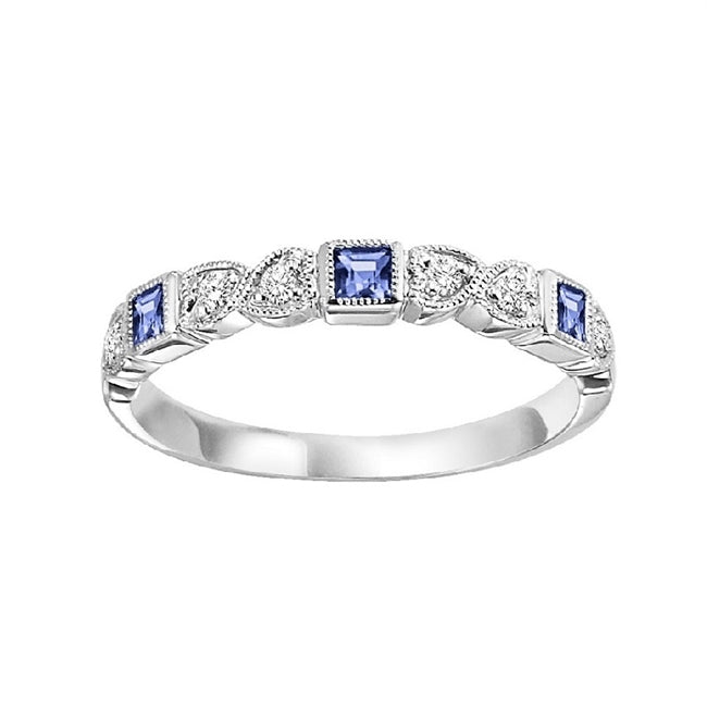 Sapphire & Diamond Stackable Ring