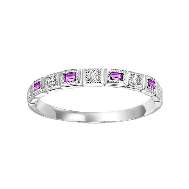 Ruby & Diamond Stackable Ring FR1032