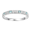 10K Stackable Ring - BLUE TOPAZ