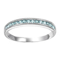 10K AQUAMARINE Stackable Ring
