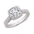 18K White Gold Halo Setting
