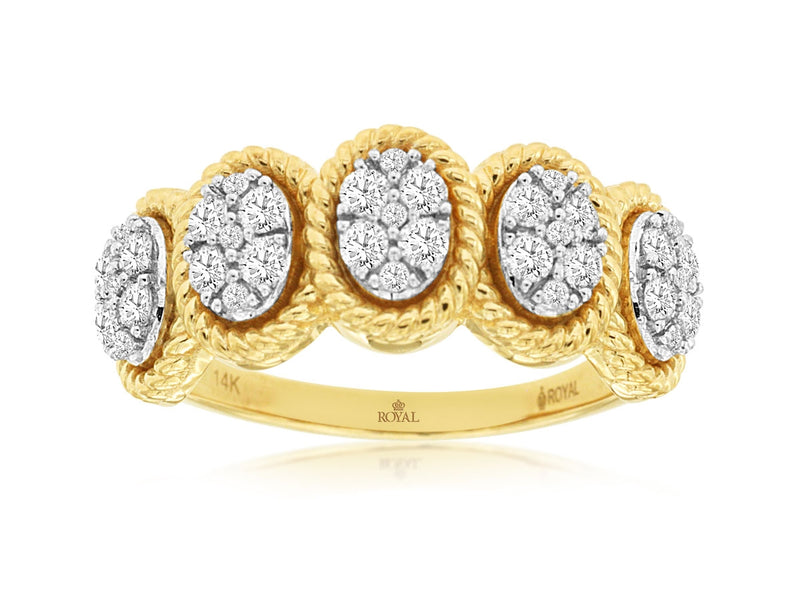 Oval Diamond Fashion Ring
