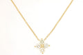 Dazzling .41CTW 14K Gold Floral Diamond Necklace