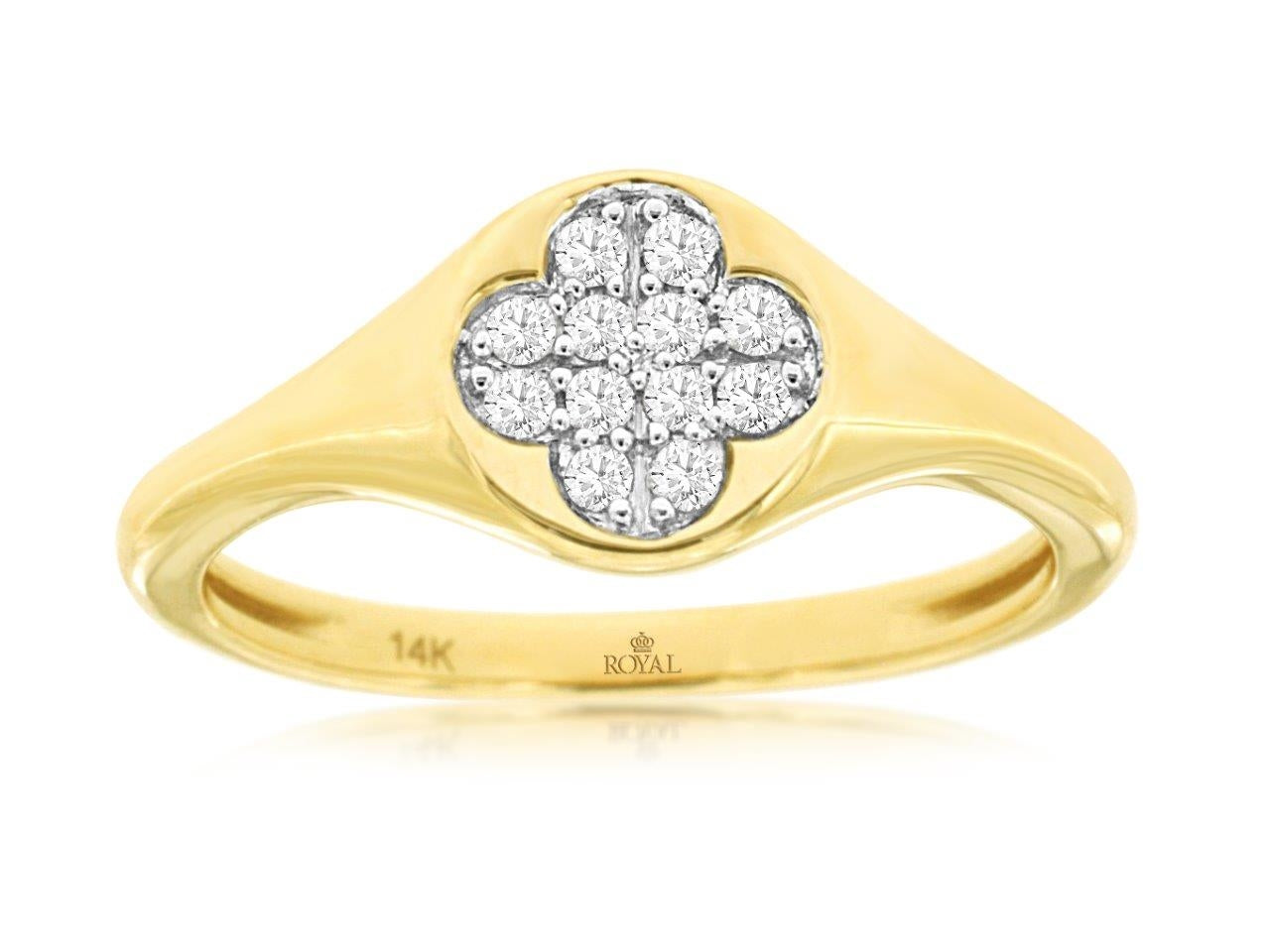 Clover Leaf Diamond Ring