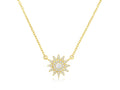 14KY .17CTW DIAMOND SUNBURST PENDANT