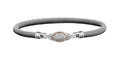 Sterling Silver 14k YG Lab Grown Oval Bracelet