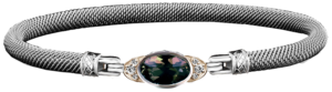 Sterling Silver 14k YG Alexandrite Lab Grown Bracelet