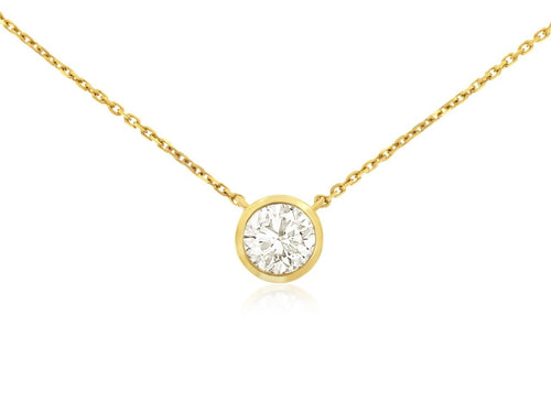 0.50CTW 14K YG Lab Diamond Solitaire Pendant