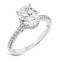 Simon G 18K Oval Hidden Halo Diamond Setting