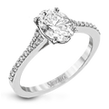 Simon G. Oval Pave Diamond White Gold Ring