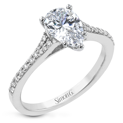 Simon G LR2507-PR Pear Engagement Setting