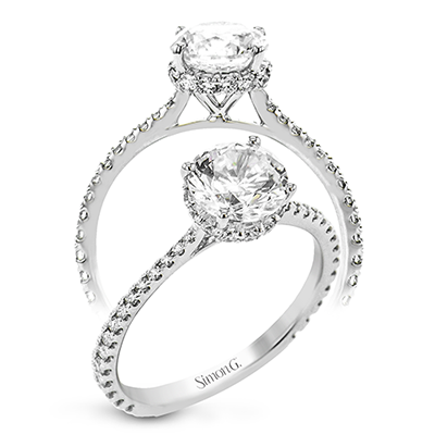 Underhalo Engagement Ring: Hidden Sparkle & Pavé