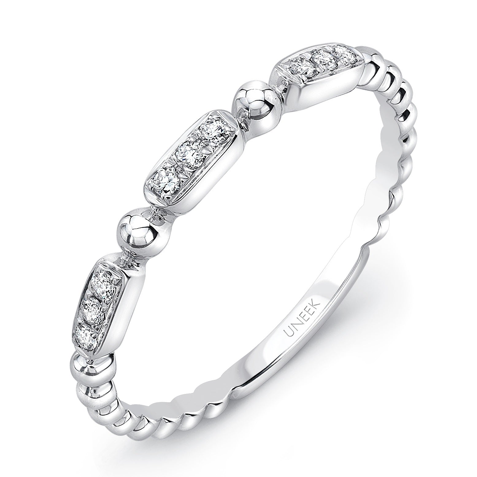 Uneek Rodeo 14K White Diamond Band