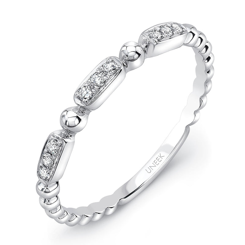 Uneek Rodeo 14K White Diamond Band