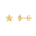 14K Yellow Gold Star Stud Earrings