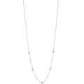 14K White Gold Pearl & Diamond Necklace .20CTW