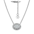 Oval Horizontal Diamond Pendant