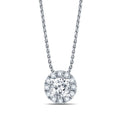 1/3 carat Round Halo Diamond Pendant