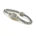 Pave' Diamond Sterling Silver Bracelet