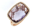 14K Rose Gold 8.40ct Amethyst Diamond Ring