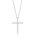 1 CT TW Diamond Cross Pendant, Everyday Chain