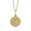 14K Yellow Gold Plated Diamond Pendant