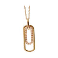 OBLONG 14K YELLOW GOLD DIAMOND