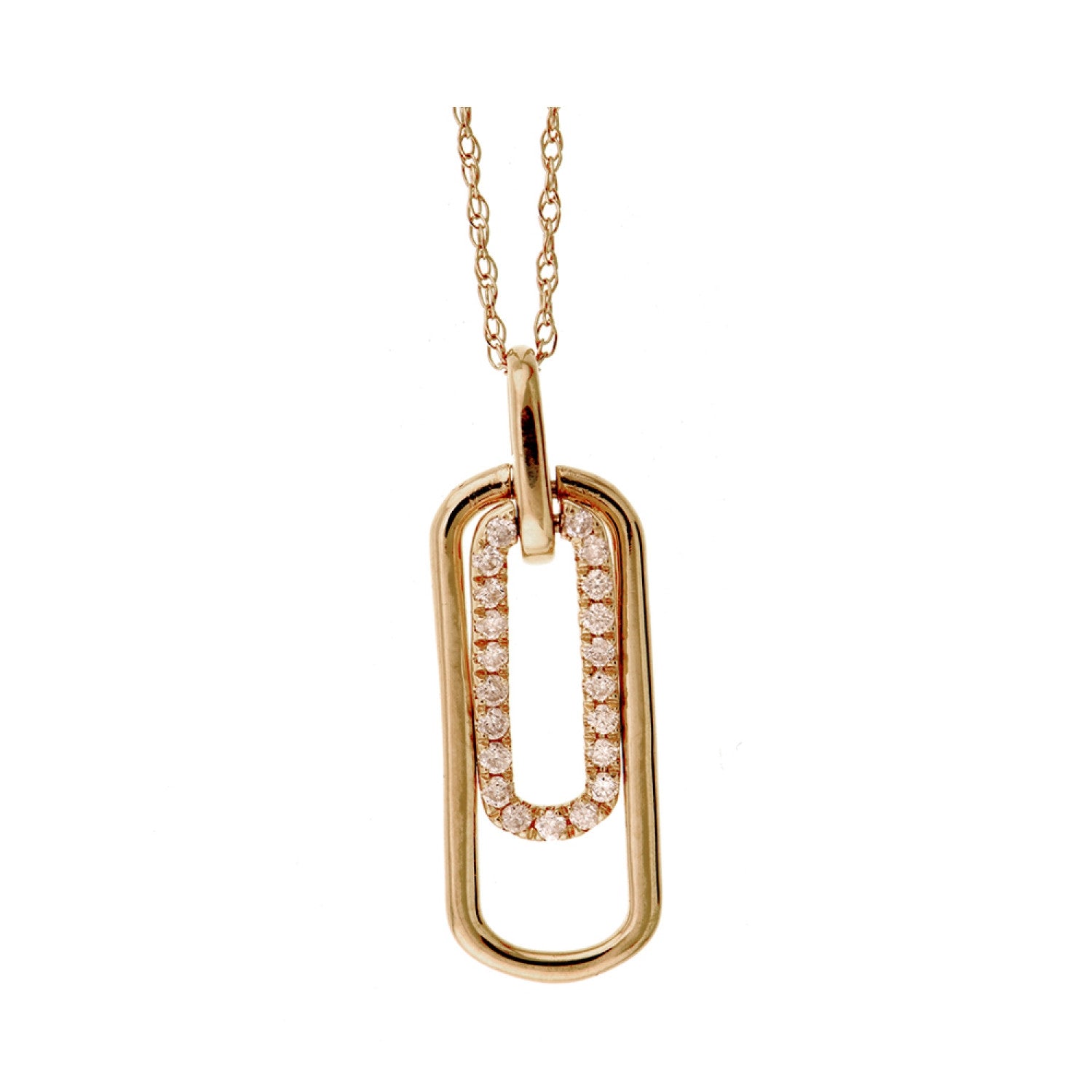 OBLONG 14K YELLOW GOLD DIAMOND
