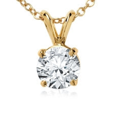 1/4 Carat 14K Yellow Gold Diamond Pendant