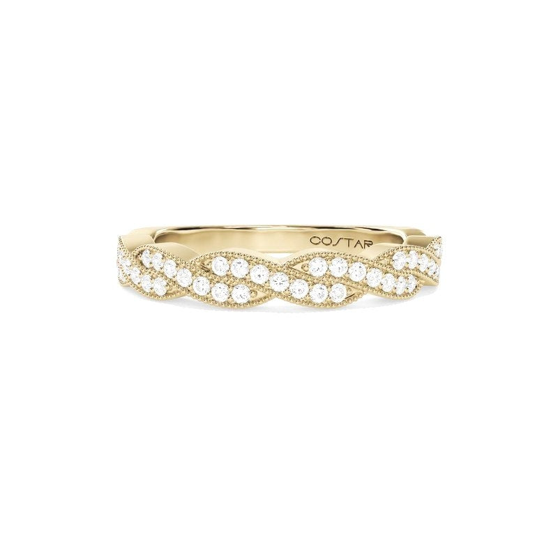 Entwined Vine Diamond Stackable Wedding Band