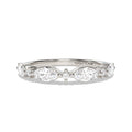 Marquise & Round Diamond Stackable Wedding Band