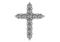 1/3 CTW 14K White Diamond Cross