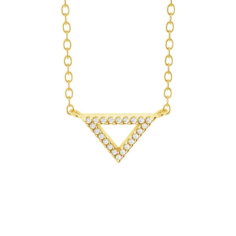 Round Diamond Triangle Shaped Pendant