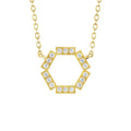 Round Diamond Baguette Station Milgrain Circle Fashion Pendant Necklace